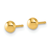 14K Polished 4mm Button Post Earrings